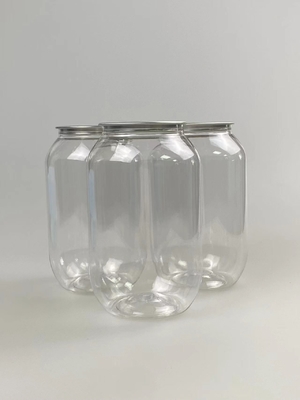 Gepersonaliseerde gladde plastic cosmetische pot met transparante afwerking voor gepersonaliseerd logo en ontwerp