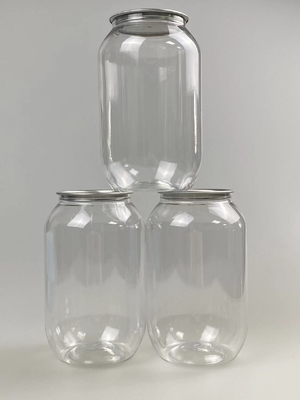 Gepersonaliseerde gladde plastic cosmetische pot met transparante afwerking voor gepersonaliseerd logo en ontwerp