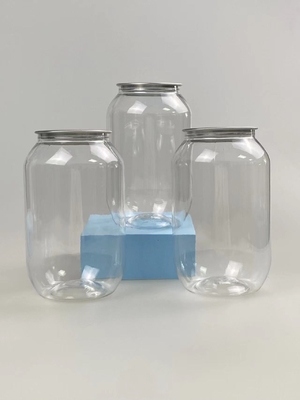 Gepersonaliseerde gladde plastic cosmetische pot met transparante afwerking voor gepersonaliseerd logo en ontwerp