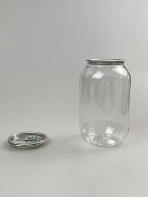 Op maat gemaakte transparante cosmetische pot met glad oppervlak druk gevoelig pakket zegel Custom logo
