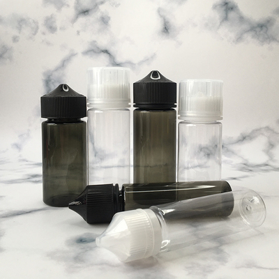 Transparante PET E vloeibare fles Aanpasbaar Druk Kleur Schroef Kap Afdichting voor Vaping Juice