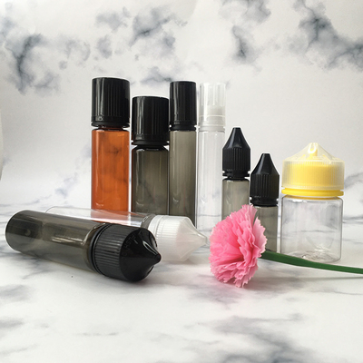 Transparante PET E vloeibare fles Aanpasbaar Druk Kleur Schroef Kap Afdichting voor Vaping Juice