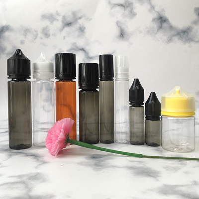 Transparante PET E vloeibare fles Aanpasbaar Druk Kleur Schroef Kap Afdichting voor Vaping Juice