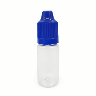 Doorzichtige 10 ml 15 ml 30 ml 60 ml 80 ml 100 ml PET E vloeibare fles met op maat gemaakte logo-schermdruk