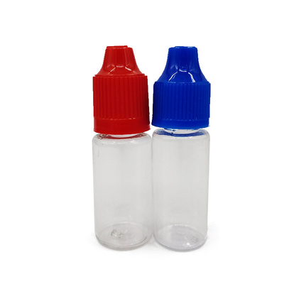 Doorzichtige 10 ml 15 ml 30 ml 60 ml 80 ml 100 ml PET E vloeibare fles met op maat gemaakte logo-schermdruk
