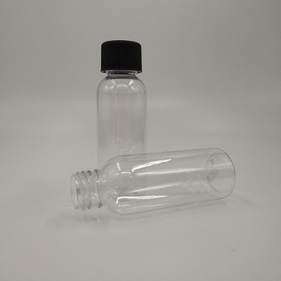 Duidelijke plastic schroeftopflessen met op maat gemaakte etiketten en afdrukken