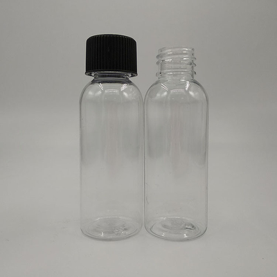 Duidelijke plastic schroeftopflessen met op maat gemaakte etiketten en afdrukken