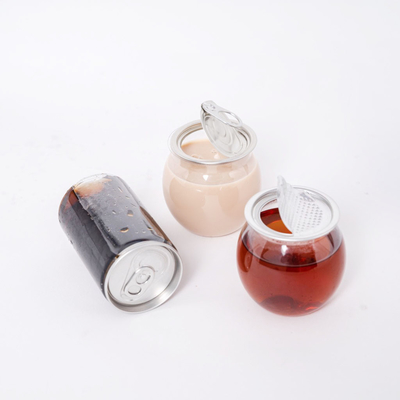 Leekbestendig Geïsoleerd Plastic Milk Tea Flasjes Vierkante Ronde Doorzichtige Schroef op Deksel 120ml 250ml 350ml 500ml