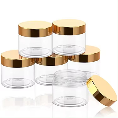Op maat gemaakte cosmetische pot met transparant oppervlak en op maat gemaakte logo's