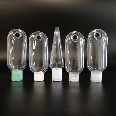 Duidelijke plastic cosmetische flessen met halsband in 30 ml, 50 ml en 60 ml