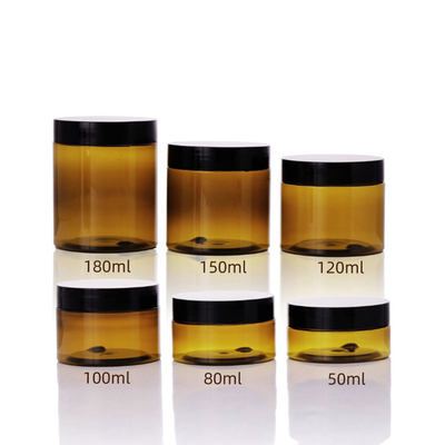 Warm verkrijgbaar 30 ml 50 ml 100 ml 120 ml 150 ml mat zwartwoud plastic potten met deksels