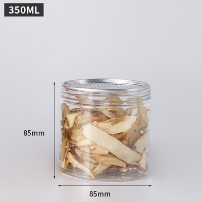 Duidelijke ronde plastic potten 2 oz-8 oz met deksels voor slijm en specerijen