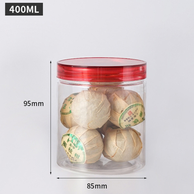 Duidelijke ronde plastic potten 2 oz-8 oz met deksels voor slijm en specerijen