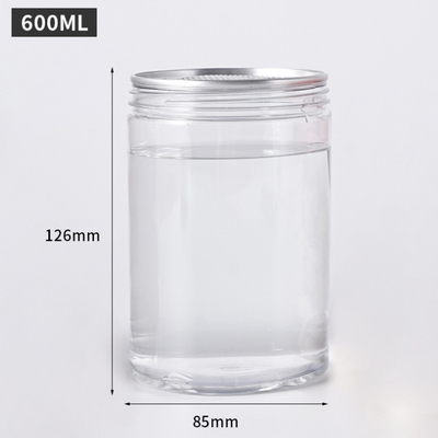 Duidelijke ronde plastic potten 2 oz-8 oz met deksels voor slijm en specerijen