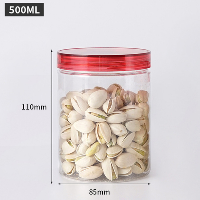 Duidelijke ronde plastic potten 2 oz-8 oz met deksels voor slijm en specerijen