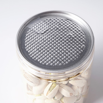 Duidelijke ronde plastic potten 2 oz-8 oz met deksels voor slijm en specerijen