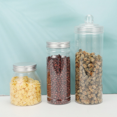 2 oz transparante plastic potten met optionele deksels