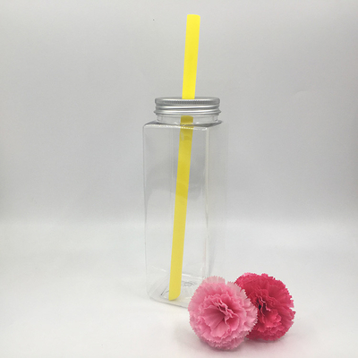 500 ml vierkant heldere plastic melk thee flessen voor sap en koffie