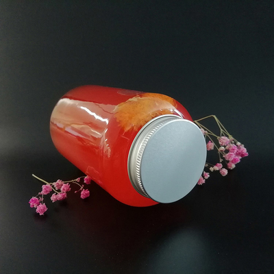 Leekbestendige vierkante melktheeflessen met schroeven op deksels en ergonomische handgrepen