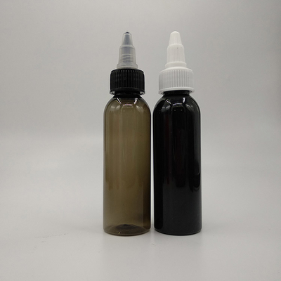 5000 stuks Custom Logo glad oppervlak Helder Zwart Dropper Dispenser Flessen Met Schroef Cap