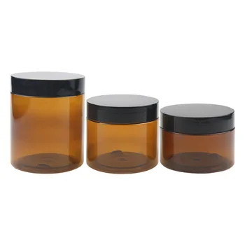 PET 1oz 2oz 4oz 6oz 8oz 12oz 16oz heldere plastic potten met aluminium deksels