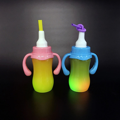 Kleurrijke plastic melk thee fles met lekbestendig en geïsoleerd ontwerp