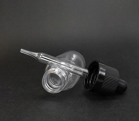 Herbruikbare flessen met essentiële olie uit glas met een glazen burette