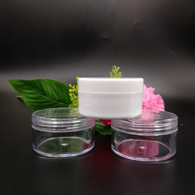 Transparante gladde plastic cosmetische container met drukgevoelige pakking