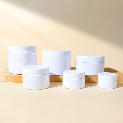 Op maat gemaakte acryl cosmetische pot met glad oppervlak voor crème