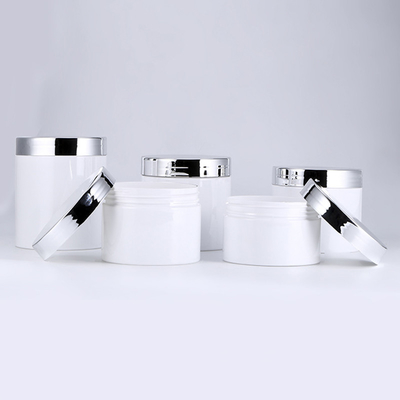 Doorzichtige plastic cosmetische pot met drukgevoelige of folieverzegeling voor zalf en crème