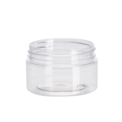 Op maat gemaakte transparante cosmetische plastic potten met op maat gemaakte afdrukken