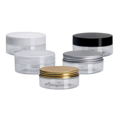 Op maat gemaakte geprinte plastic cosmetische pot met glad oppervlak en drukgevoelige of aluminium foliepakking