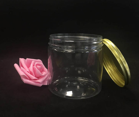 Doorzichtige plastic cosmetische potten met aluminium deksels voor het opslaan van crème