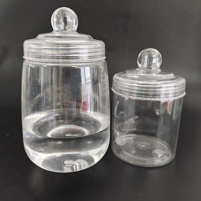 Doorzichtige plastic potten met aanpasbaar logo