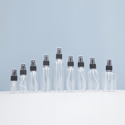 Milieuvriendelijke transparante PET-plastic spuitfles voor dagelijkse 10 ml 15 ml 30 ml 50 ml 60 m 70 ml 100 ml 200 ml 500 ml