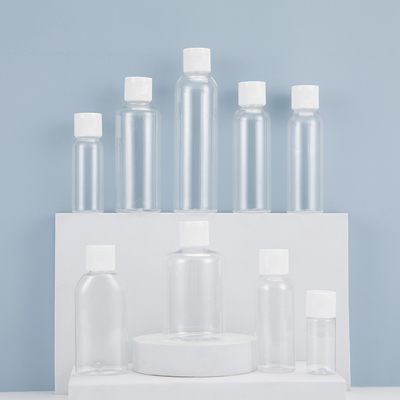 Milieuvriendelijke transparante PET-plastic spuitfles voor dagelijkse 10 ml 15 ml 30 ml 50 ml 60 m 70 ml 100 ml 200 ml 500 ml