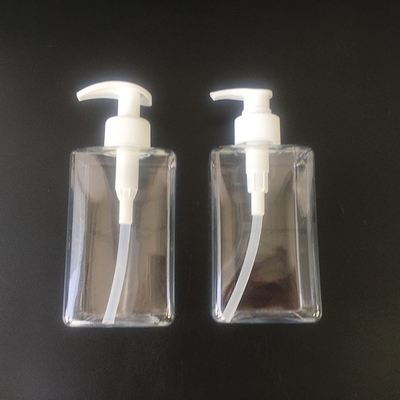 PET-plastic roze pomp dispenser fles met zijde screening print schroef dop 24mm kaliber