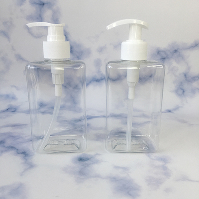 PET-plastic roze pomp dispenser fles met zijde screening print schroef dop 24mm kaliber