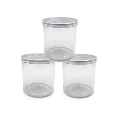 8 oz aanpasbare transparante plastic opslag- en verpakkingspotten