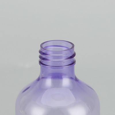 24 mm kaliber ronde PET-pompfles met schermdruk/warmtestempel in roze
