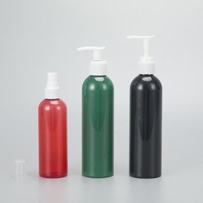 Recyclebare rondroze fles voor cosmetische producten met schroefdeksel