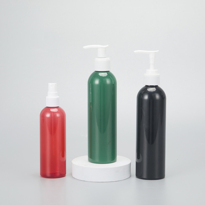 Recyclebare rondroze fles voor cosmetische producten met schroefdeksel