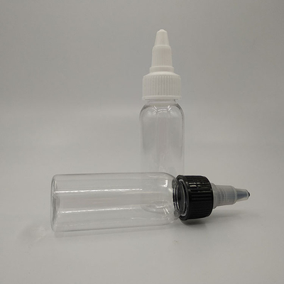100 ml heldere plastic schroefoppervloeistofffles met brede mond voor op maat geprint