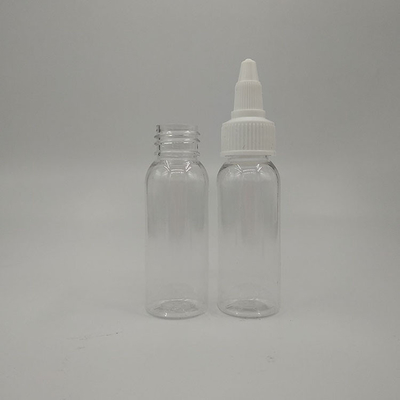 100 ml heldere plastic schroefoppervloeistofffles met brede mond voor op maat geprint