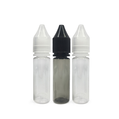 15 ml transparante kinderdichte PET-fles voor E-vloeistof