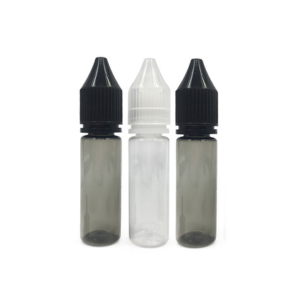 15 ml transparante kinderdichte PET-fles voor E-vloeistof