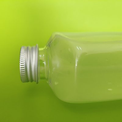 Leekproof schroef op plastic melk thee flessen in vierkant en ronde vormen