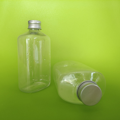 Leekproof schroef op plastic melk thee flessen in vierkant en ronde vormen