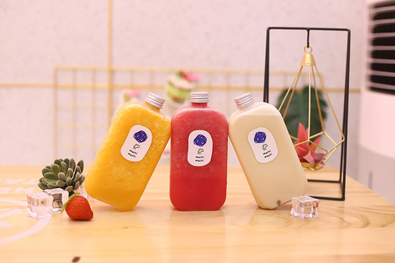 Aanpasbare plastic flessen van 120 ml melk thee met schroef op het deksel
