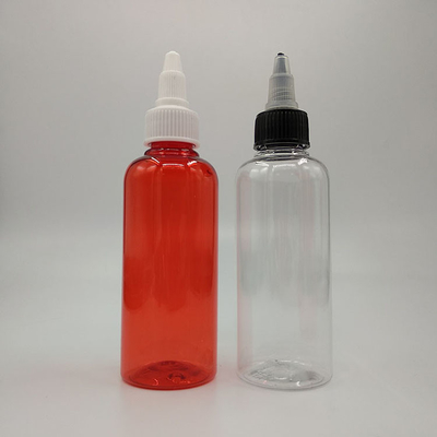 Schroeftop plastic flessen met aanpasbaar etiketten paneel